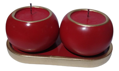 2 Esferas De Doble Propósito Velas De Aromáticas Manzana 