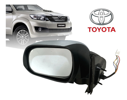 Retrovisor Electrico Cromado Izquierdo Con Luz Para Fortuner