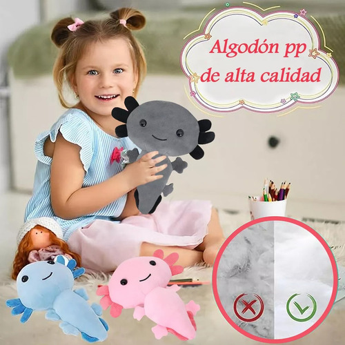 3pz Peluche Ajolote Colores Adorable Axolotl Kawaii Regalo