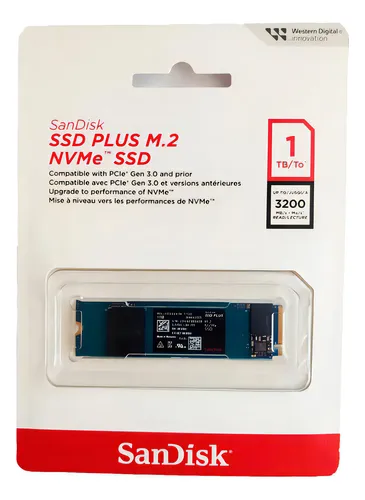 Disco Solido Ssd M2 Pci-e 1tb Pcie Gen 3.0 Sandisk Plus 2