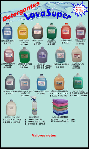 Shampoo Para Autos Concentrado Bidon De 5 Litros Lavasuper