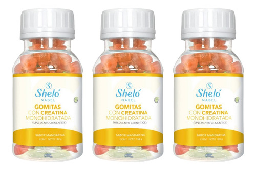 3 Pack Gomitas Con Creatina Monohidratada Shelo