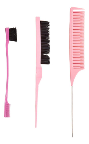 3x Professional Hair Styling Comb Set Sturdy Teasing Brush