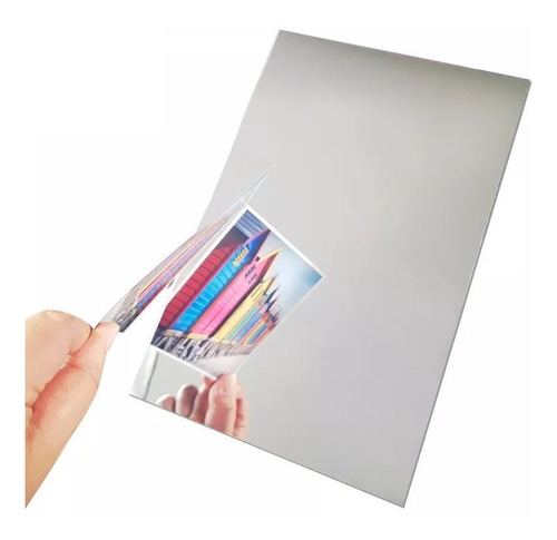 10 Hojas Para Impresion Laser Tamaño A4 Holo Color Plata