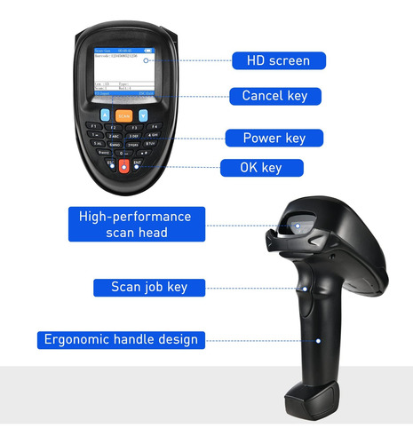 Scanner De Código De Barras Sem Fio Jrhc Com Suporte