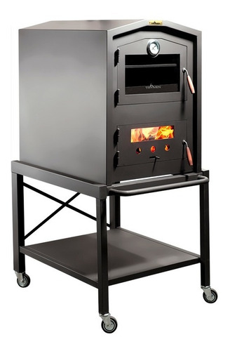 Imagen 4 de 6 de Horno Tromen A Leña Portátil O Carbon + Base Gourmet Trh