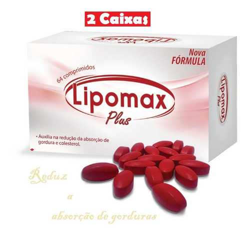 2 Lipomax Plus 64 Comprimidos Em Cada Caixa