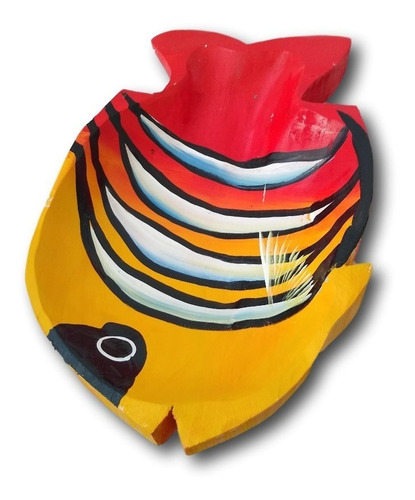Gamela/travessa De Madeira Peixe Decoração Ref. 0644
