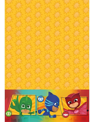 Toalha De Mesa Decoração Festa Pj Masks Heróis De Pijama