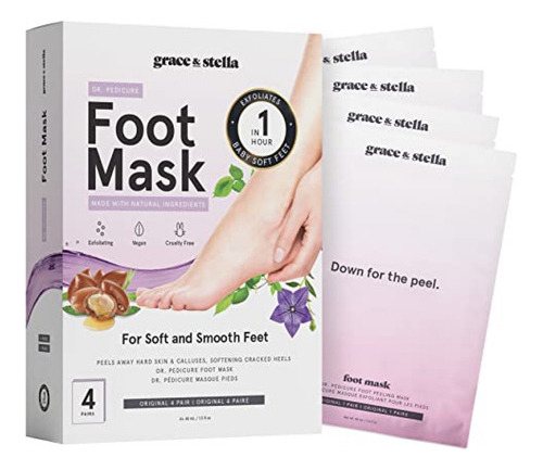 Pantuflas De Pedicura Mascarilla Para Pelar Los Pies, 4 Pare