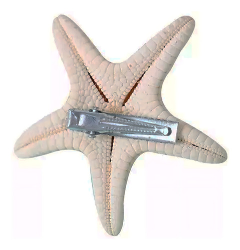 Presilha Estrela Do Mar Praia Cabelo Enfeite Sol Verão Cor Nude