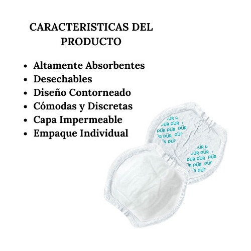 Almohadillas Desechables De Lactancia Para El Pecho 24 Pz