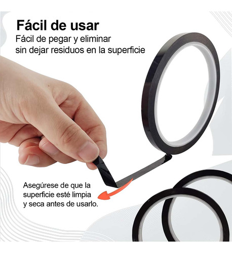 Cinta De Pizarra Blanca Lines Draw A Line 3mm 10 Rollos