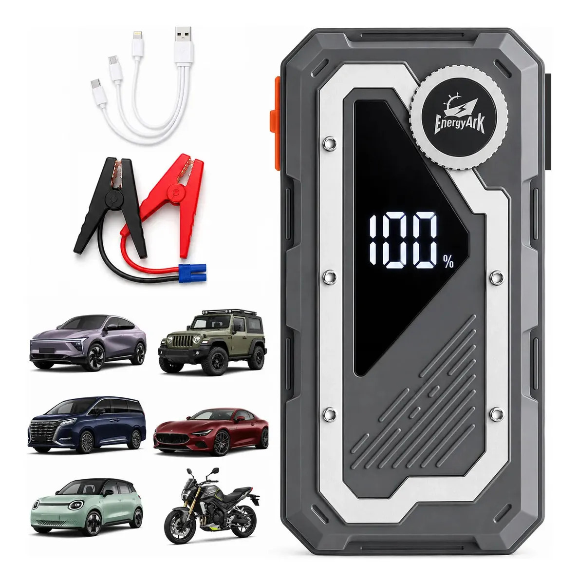 Arrancador de Batería Portátil EnergyArk 8000A para Coche y Camioneta