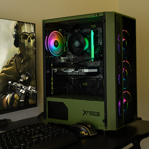 Xtreme Pc Gaming Geforce Rtx 4060 Amd Ryzen 7 5700 32gb Ssd 1tb Wifi Kronos Dark Green