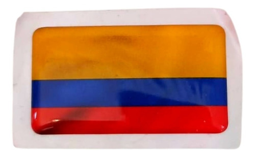 Stiker Bandera Colombia 3d Resina Dome