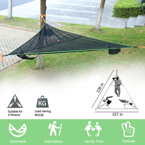 Hamaca De Camping Triangular, Hamaca Gigante Para Acampar Aé