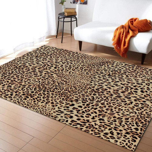 Alfombra Area Arte Guepardo Estampado Leopardo Tapiceria 3 X