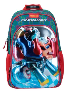 Mochila Chenson Mario Kart Azul Termoformado 8d Kair