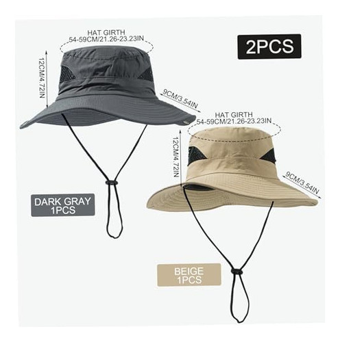 2pcs Sombrero De Cubo Sombrero Para El Sol Transpirable 2024