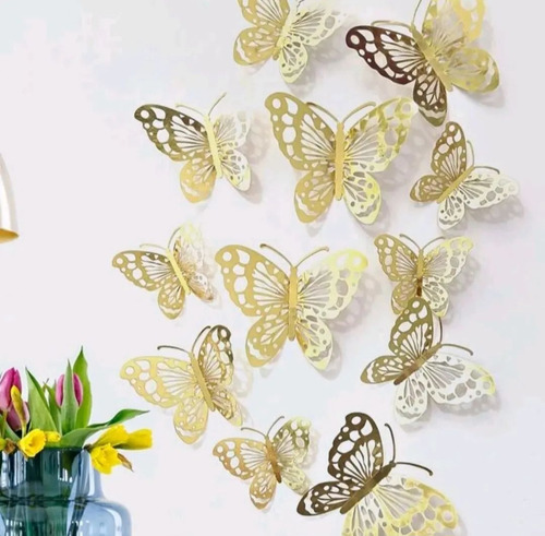 Set De 12 Mariposas Para Decorar