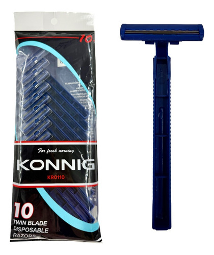 180 Pz Rastrillo De Afeitar Desechable Konning 2 Navajas