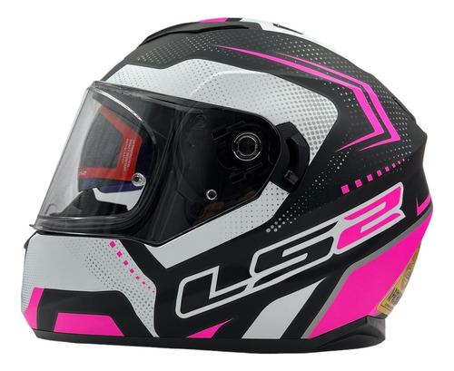 Casco Integral Con Lentes Ls2 Ff320 Evo Doom Black Pink