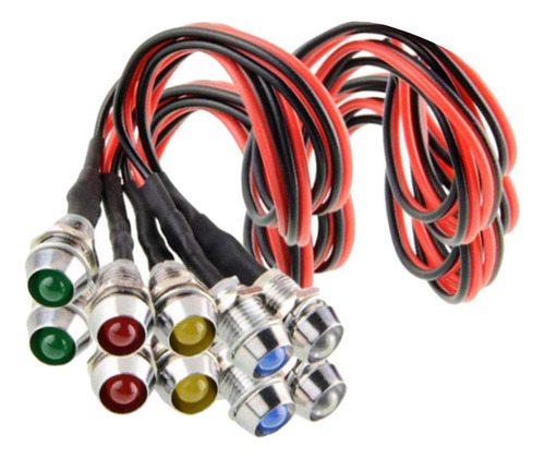 Lámpara De Lámpara Indicadora Led 10x 12v 10mm
