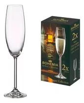 Comprar Copas Champagne Cristal Bohemia Grabadas, 230ml X2