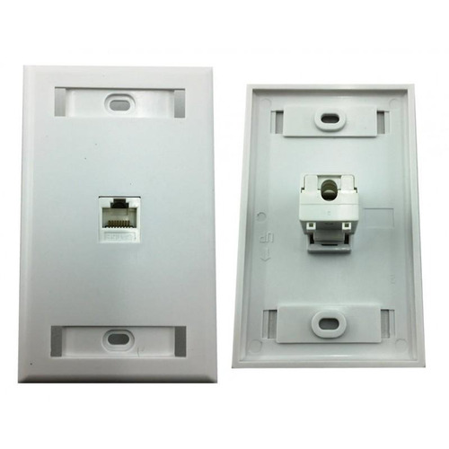 Imagem 3 de 3 de Kit 2 Espelhos De Parede Com 1 Saída Rj45 Cat5