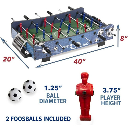 Juego De Mesa Mini Futbolito 100x50cm Incluye 2 Balones