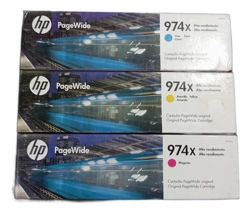 Kit De Cartuchos De Tinta Color 974x Hp Pagewide