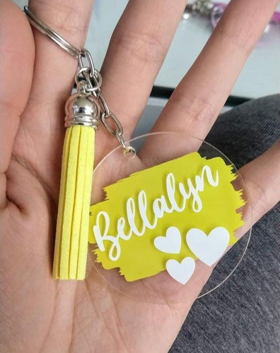 Llaveros Acrilicos Para Personalizar Con Borlas