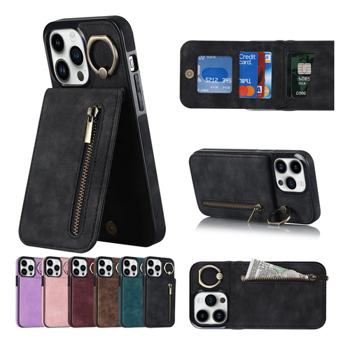 Funda Para iPhone Carcasa Piel Soporte De Carcasa Bolsa