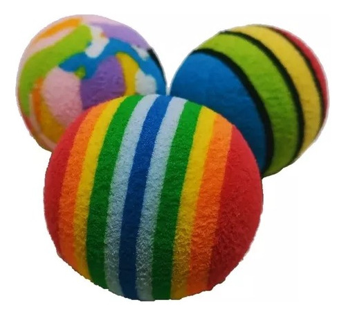 Pelotas De Peluche Para Gato Juguete X 3 Unid