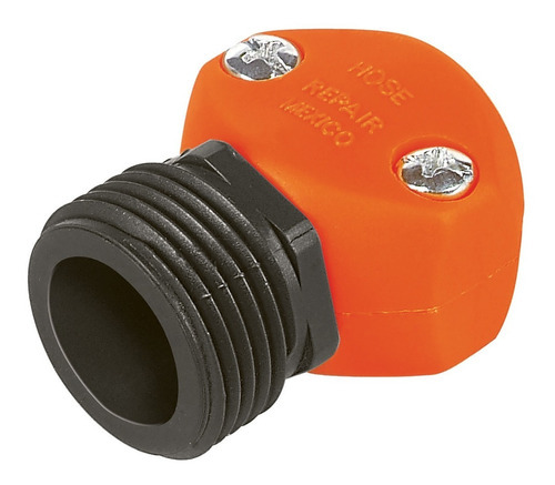 Conector Plástico, Macho 1/2 Pulgada Truper 12710 Color Naranja con negro