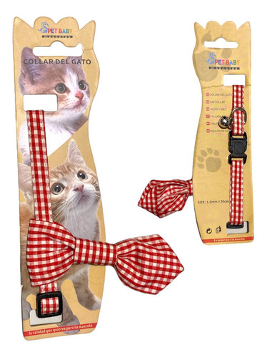 Collar Corbata Con Cascabel Mascotas Pequeñas Gatos Perros #