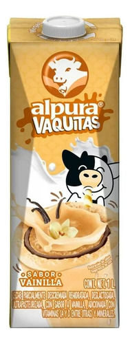 Leche Alpura Vaquitas Sabor Vainilla 1 L. 24 Pzs.