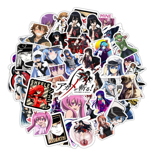 Pack 50 Stickers Adhesivo Anime Akame Ga Kill