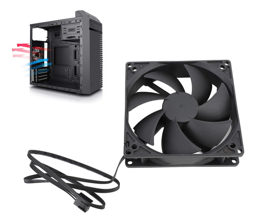 Ventilador Pwm Case De 100 Mm Con Doble Bola, Temperatura In