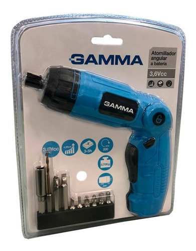 Imagen 3 de 9 de Atornillador Inalámbrico Linterna Bateria Litio Usb Gamma