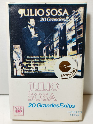 Julio Sosa 20 Grandes Éxitos Casete Ed Uy 1976