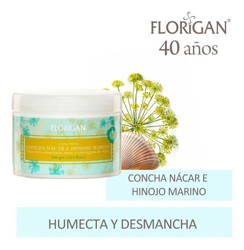 Crema Aclaradora Concha Nácar E Hinojo Marino 350grs. Tipo De Piel Cutis Marchito