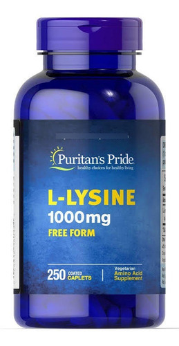 L Lysine Lisina 1000mg 250 Tabletas Puritan Pride Usa