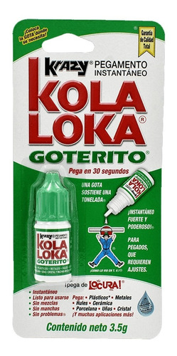 Pegamento Instantáneo Kola Loka 3.5g Krazy Goterito