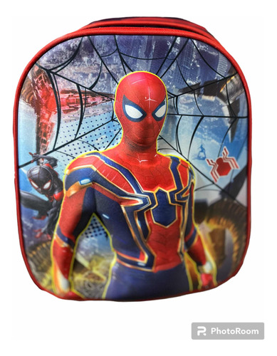 Spiderman Bolso Morral Escolar + Cartuchera Mediano