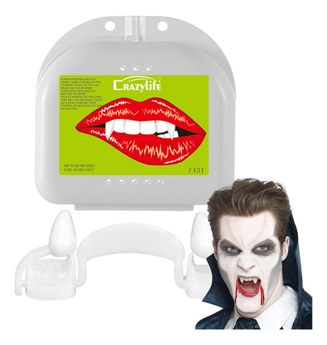 Dientes De Vampiro Colmillos De Cosplay Dentaduras Postizas