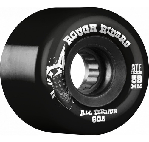 Roda Bones Atf Rough Riders 59mm Preta  Lançamento