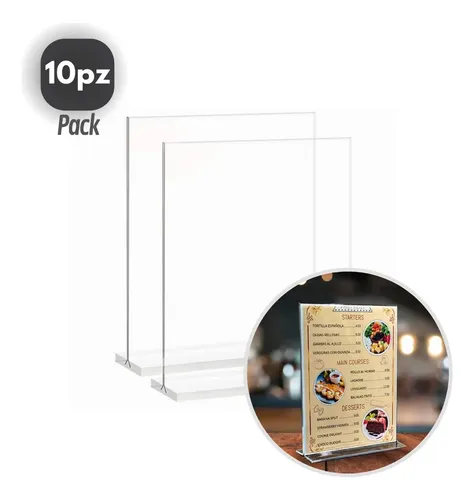 Porta Menú De Acrílico Para Restaurantes Pack De 10 Piezas | Meses sin ...