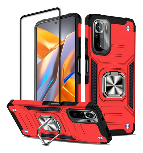 Funda Xiaomi Poco Redmi Uso Rudo Case + Kit 2 Micas Cristal